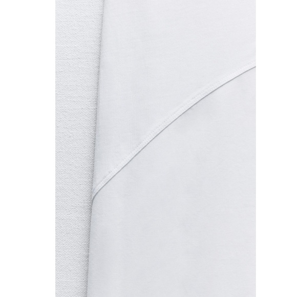 NWT Zara Round Neckline Combination Poplin Midi Tank Dress Sz:M - Picture 9 of 10